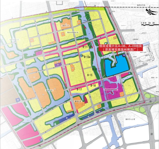 梧田龙霞片区a08a09地块原英博双鹿温州啤酒厂