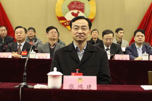 杭州市政协副主席张鸿建到会祝贺并在主席台就坐.  林高远 摄
