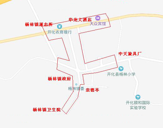 杨林镇集镇城市化管理区域图