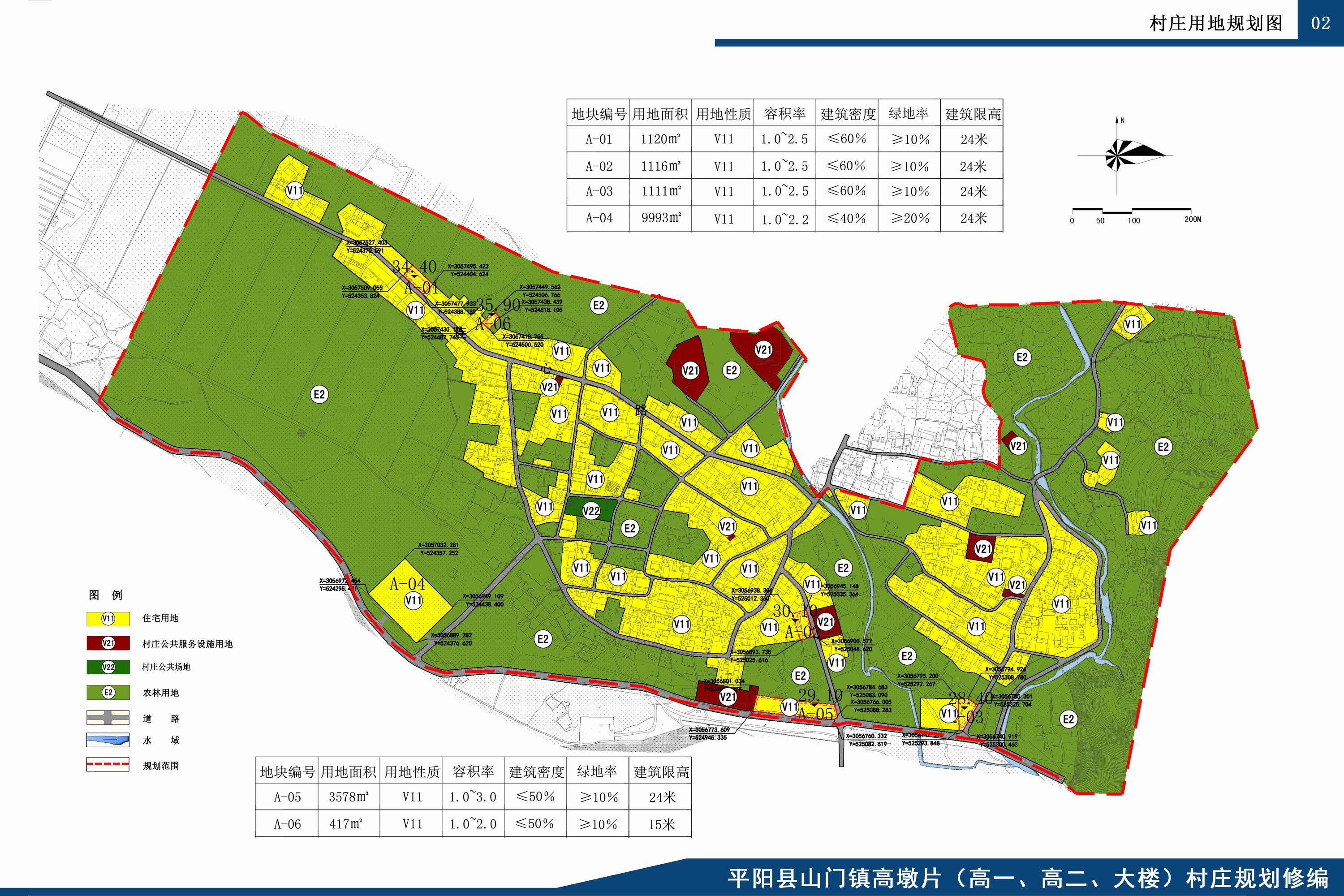 山门镇高墩片高一高二大楼村庄规划修编20162025草案公示