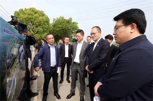 嘉兴市委常委、嘉善县委书记洪湖鹏督查嘉善县蓉溪净水厂项目推进情况