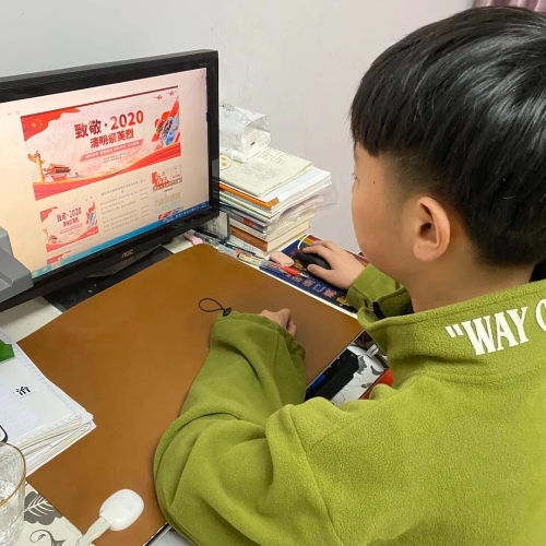 萧山区楼塔镇中学生网上祭英烈.webp.jpg
