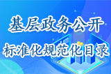 基层政务公开标准化规范化目录