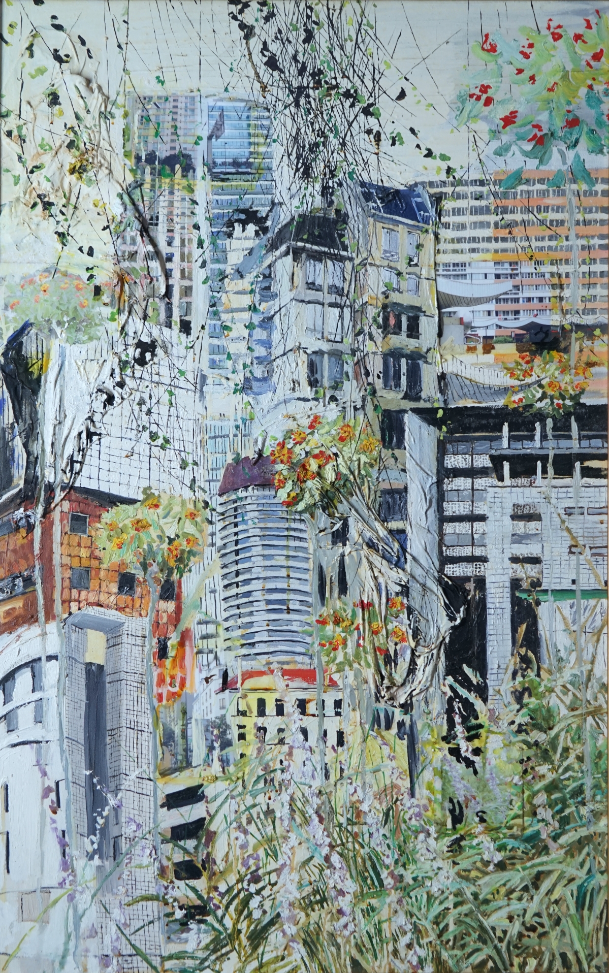 丽娜（法国）美丽的城市 油画 116×73cm.jpg
