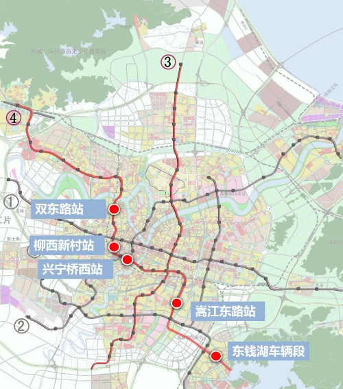 宁波轨道交通4号线在建场站土地综合开发利用相关控规局部调整批后