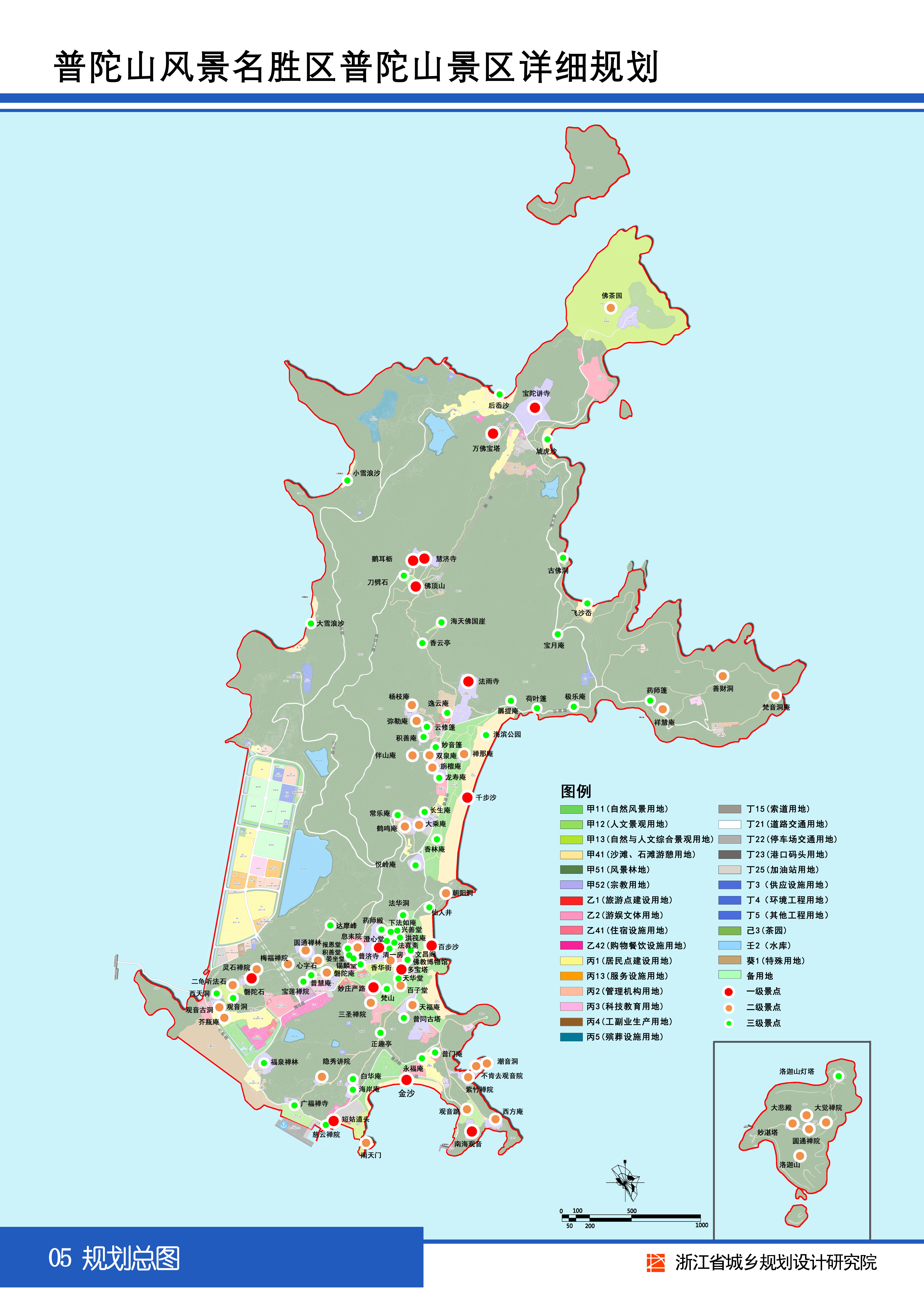 普陀山风景区地图图片
