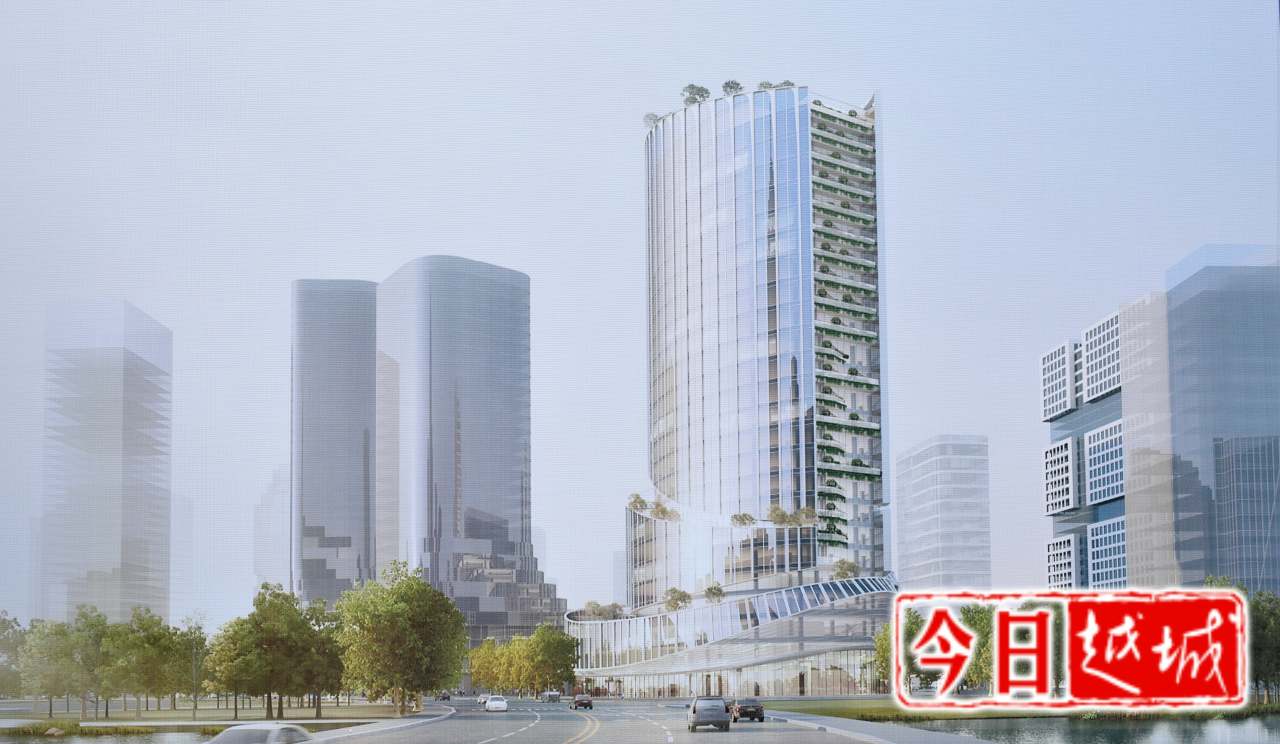 绍兴市侨商大厦项目在越城区奠基开工