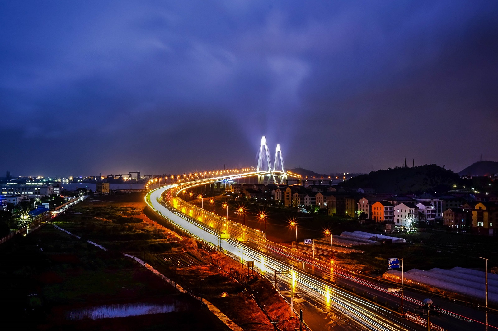 椒江大桥夜景图片